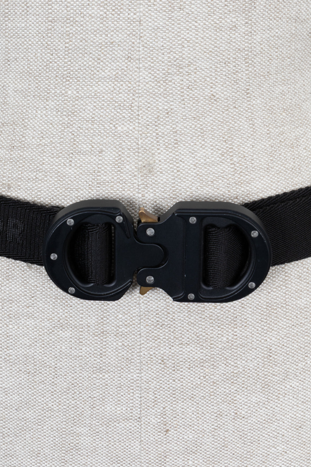 CHRISTIAN DIOR Rollercoaster Buckle Belt Black