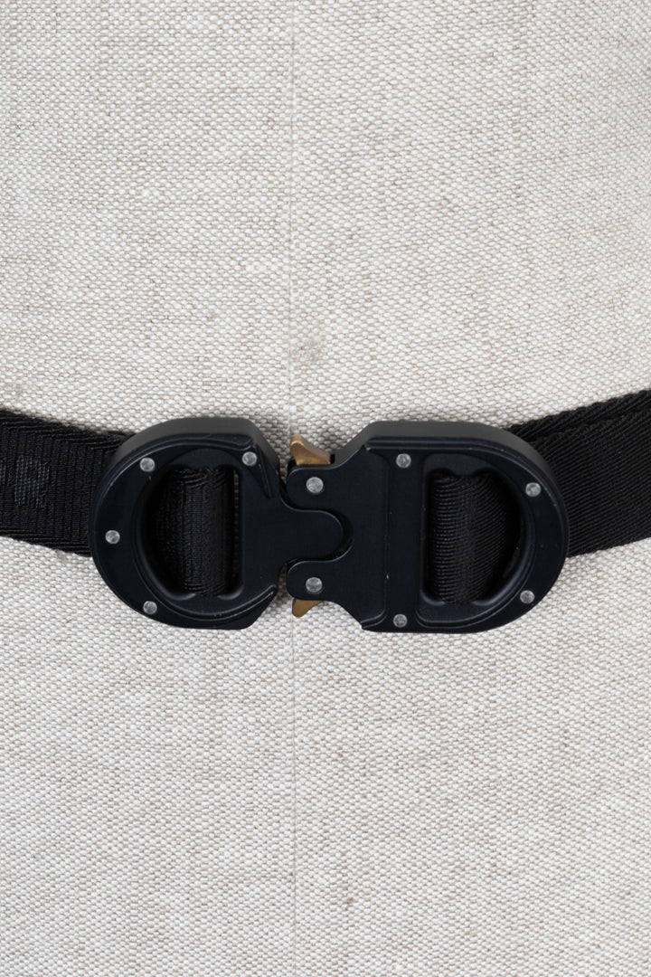 CHRISTIAN DIOR Rollercoaster Buckle Belt Black