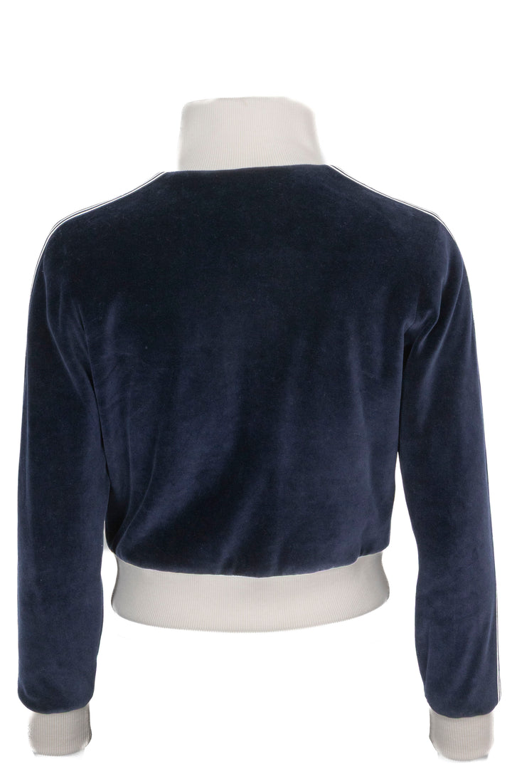 CELINE Veste de survêtement en velours bleu marine
