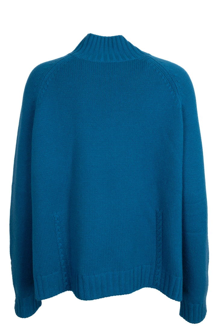 LORO PIANA High Neck Knit Cashmere Blue