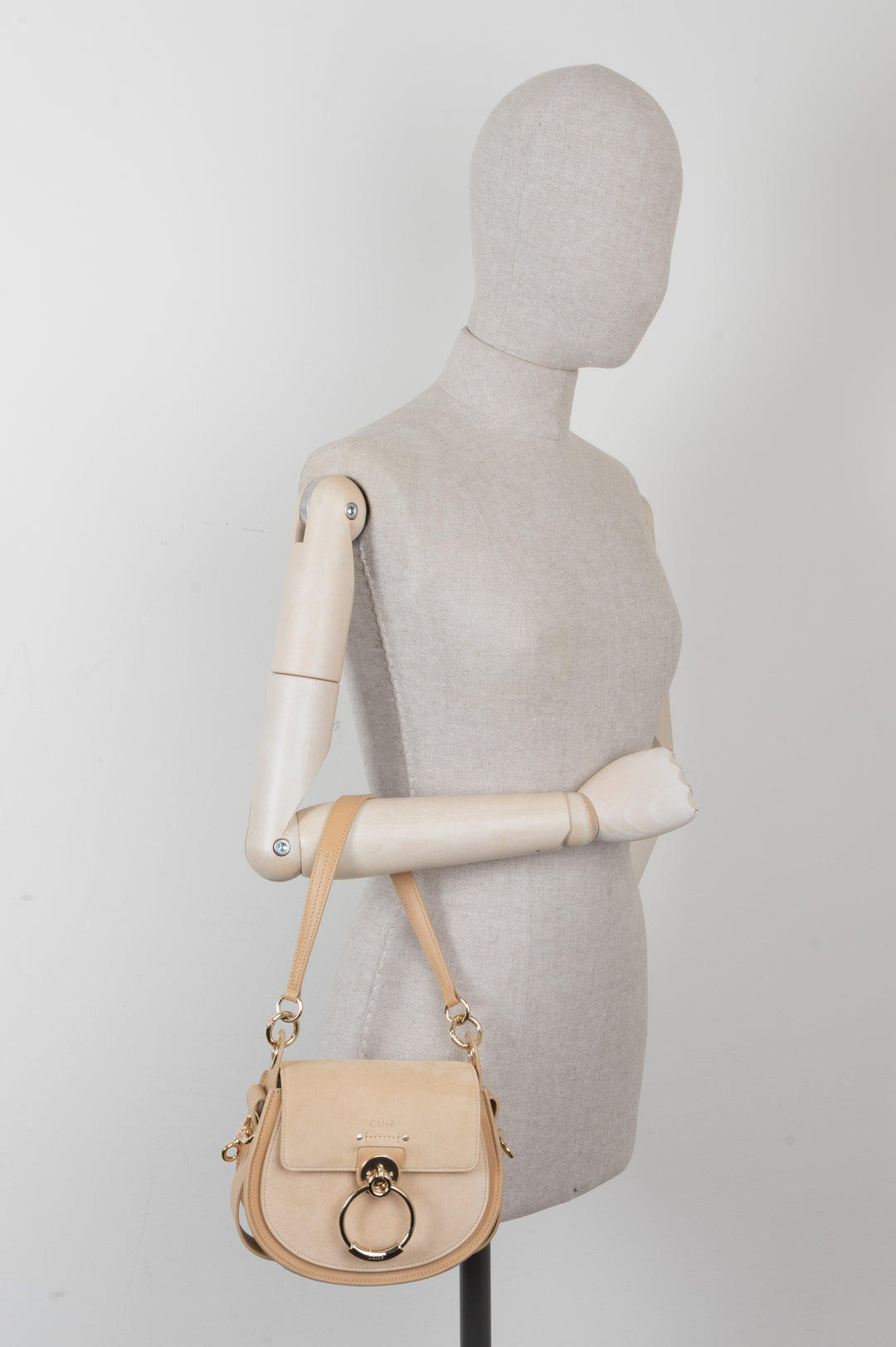 CHLOÉ Small Tess Crossbody Bag Beige