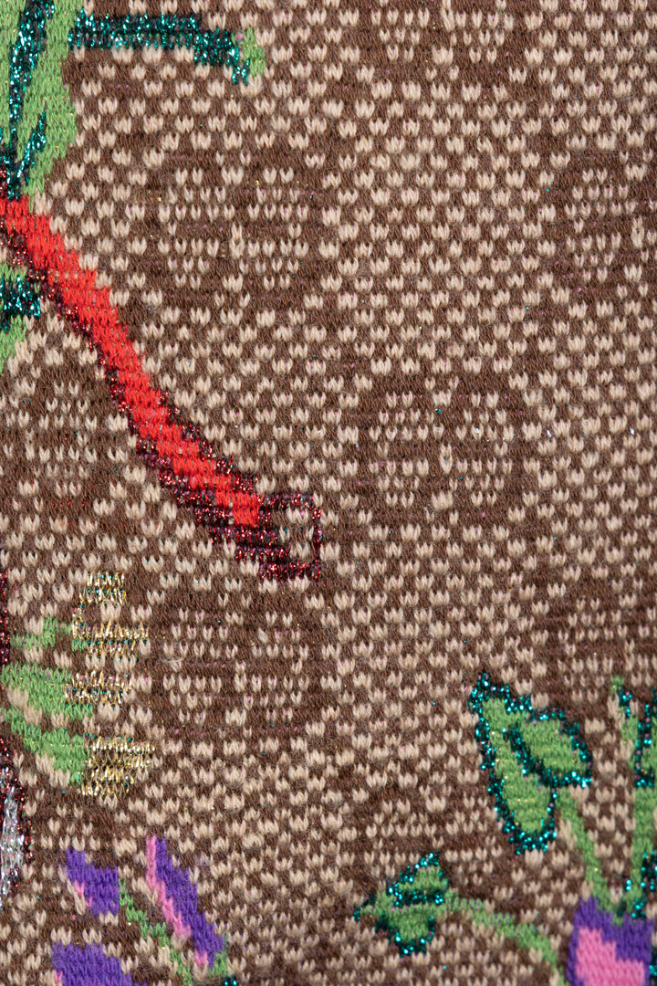GUCCI Supreme Short Sleeve Floral Knit Multicolor