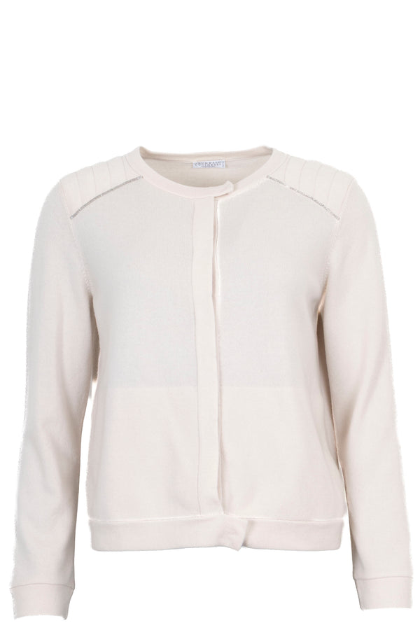 BRUNELLO CUCINLELLI Cardigan Cashmere Ivory