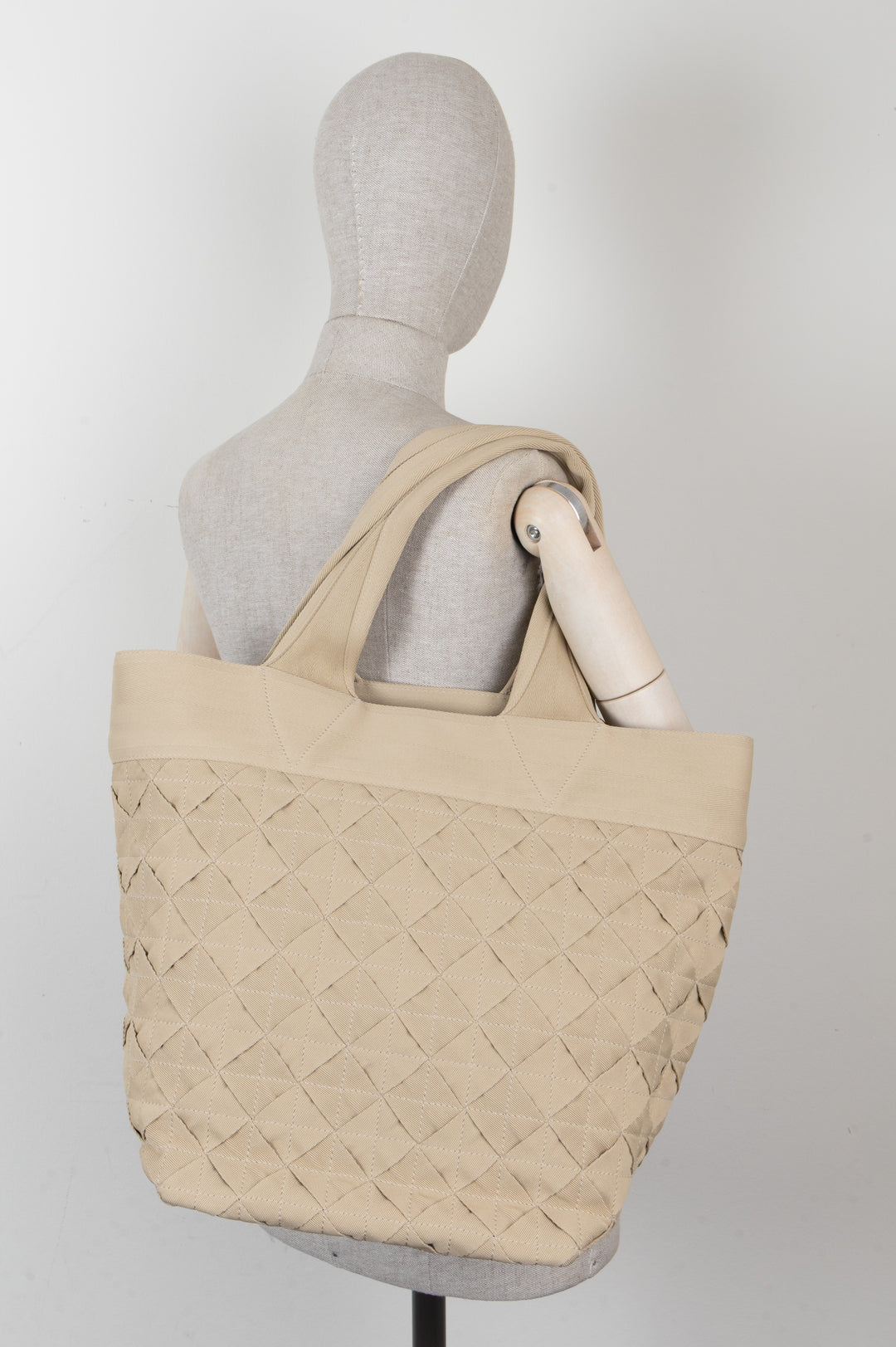 BOTTEGA VENETTA Webbing Intrecciato Bag Beige