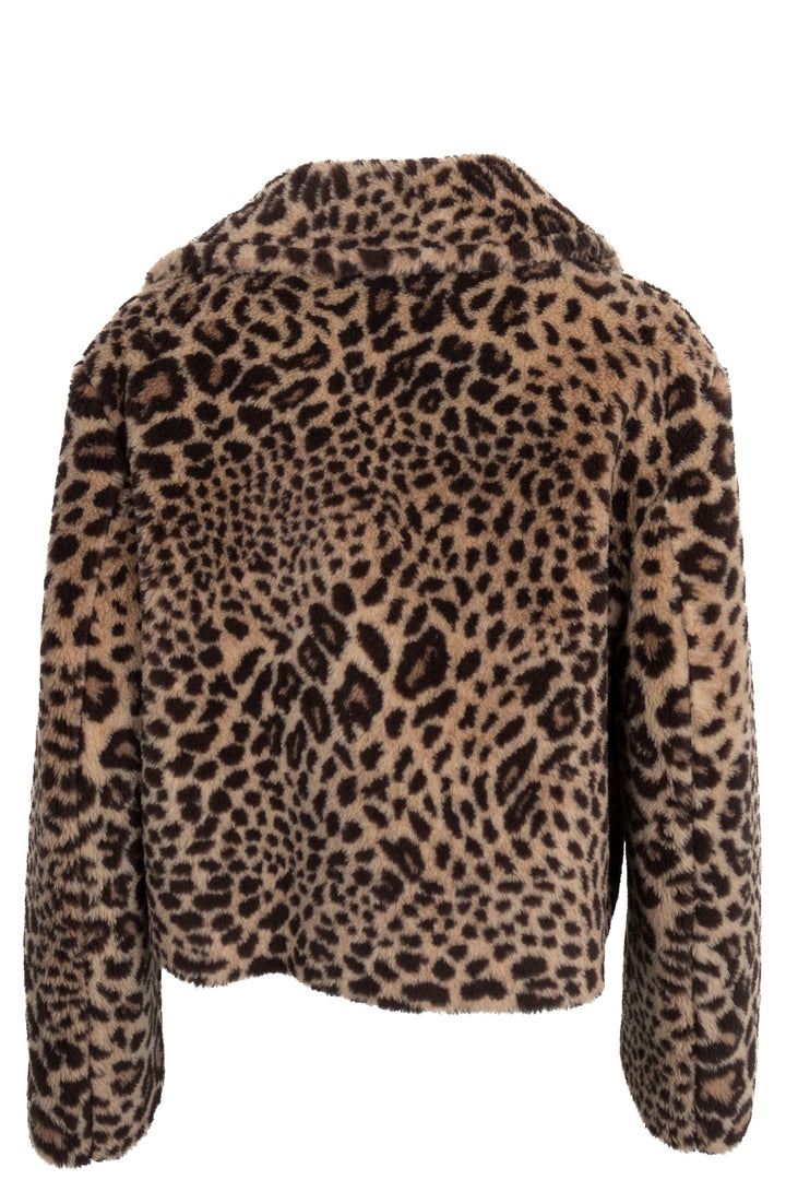 CELINE Cropped Cheetah Shearling Jacket