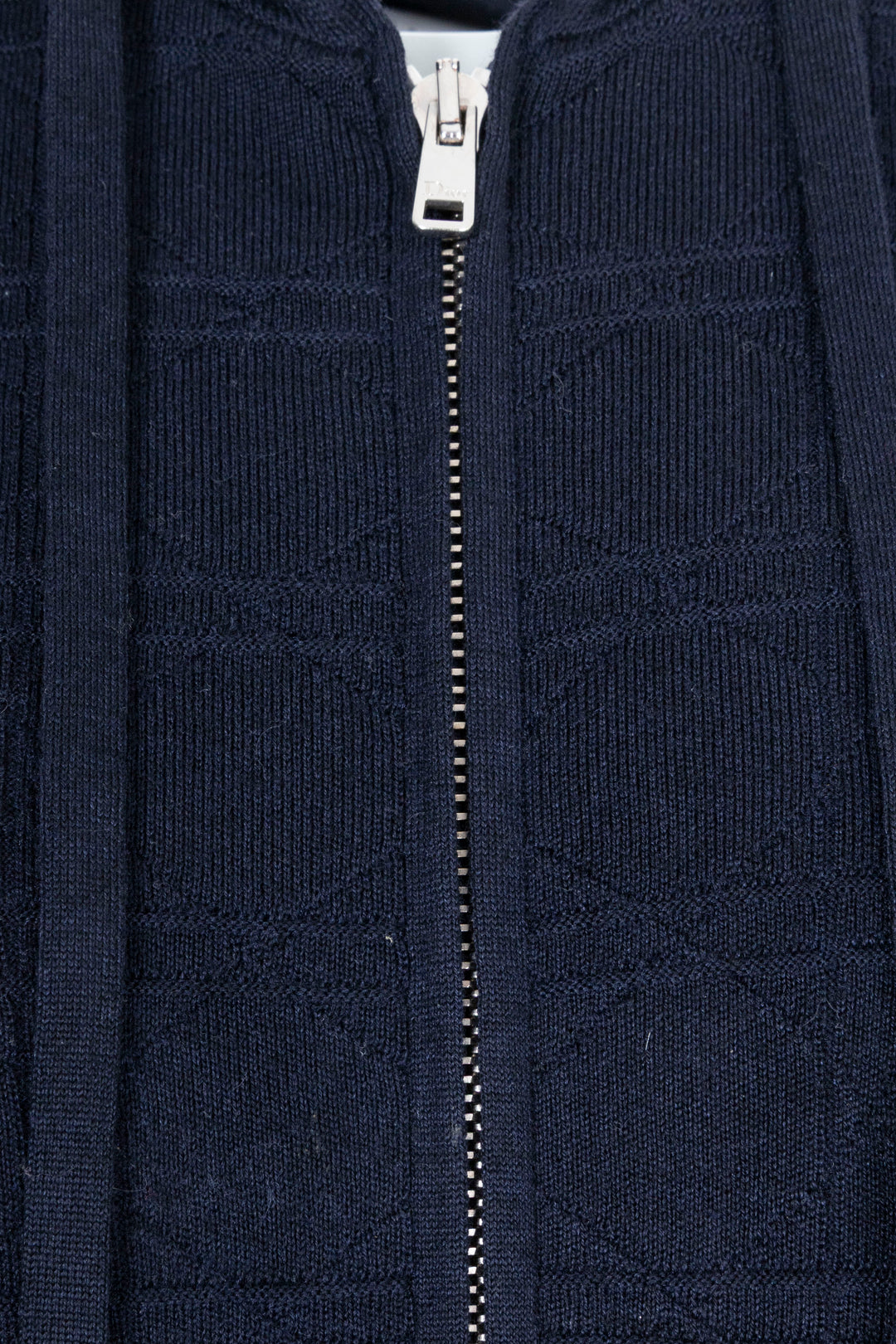 CHRISTIAN DIOR Cannage Zip Hoodie Navy