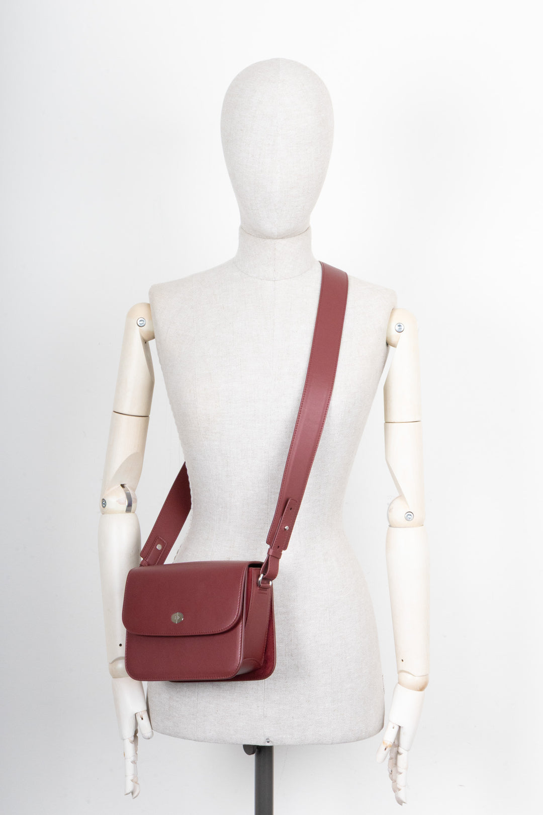 LORO PIANA Sac Artemis Petit Cuir Bordeaux