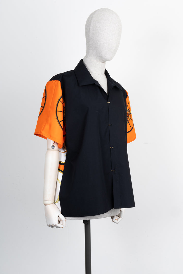 REAWAKE ATELIER Top Hermès Black Orange