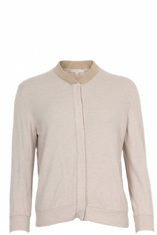 BRUNELLO CUCINELLI Gilet Monili Cachemire Doré Beige