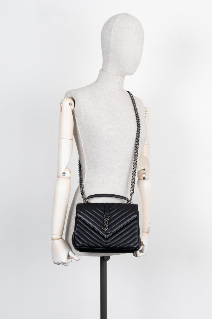 SAINT LAURENT Sac College Moyen Noir