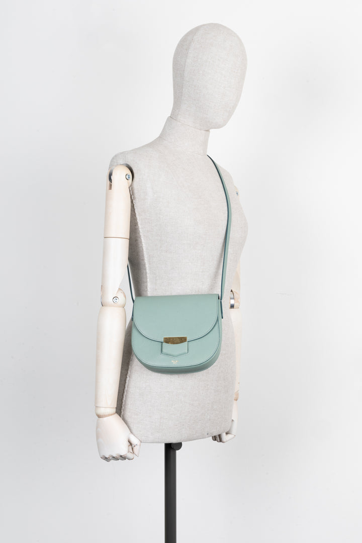 CÉLINE Trotteur Sac Bandoulière Petit Turquoise