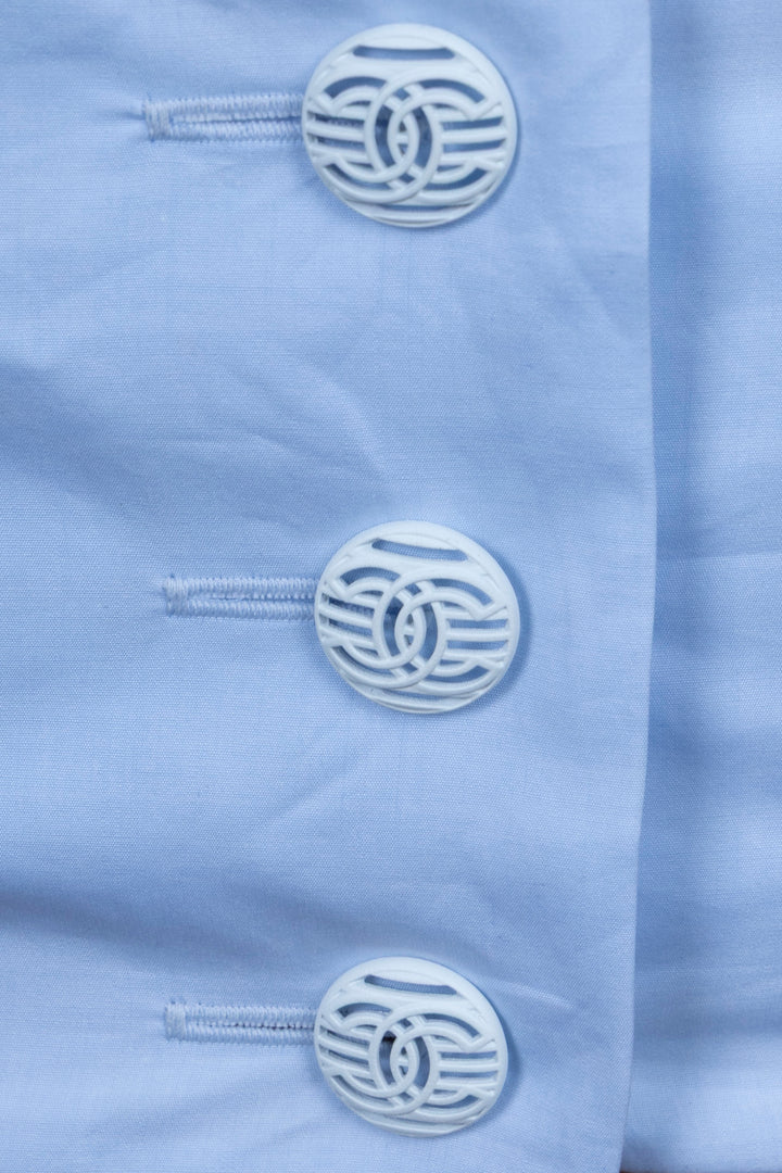 CHANEL Cruise 2020 Bow Top Blue