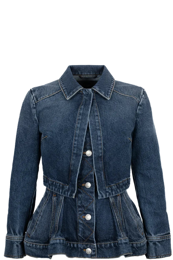 ALEXANDER MCQUEEN Layered Jacket Denim Blue