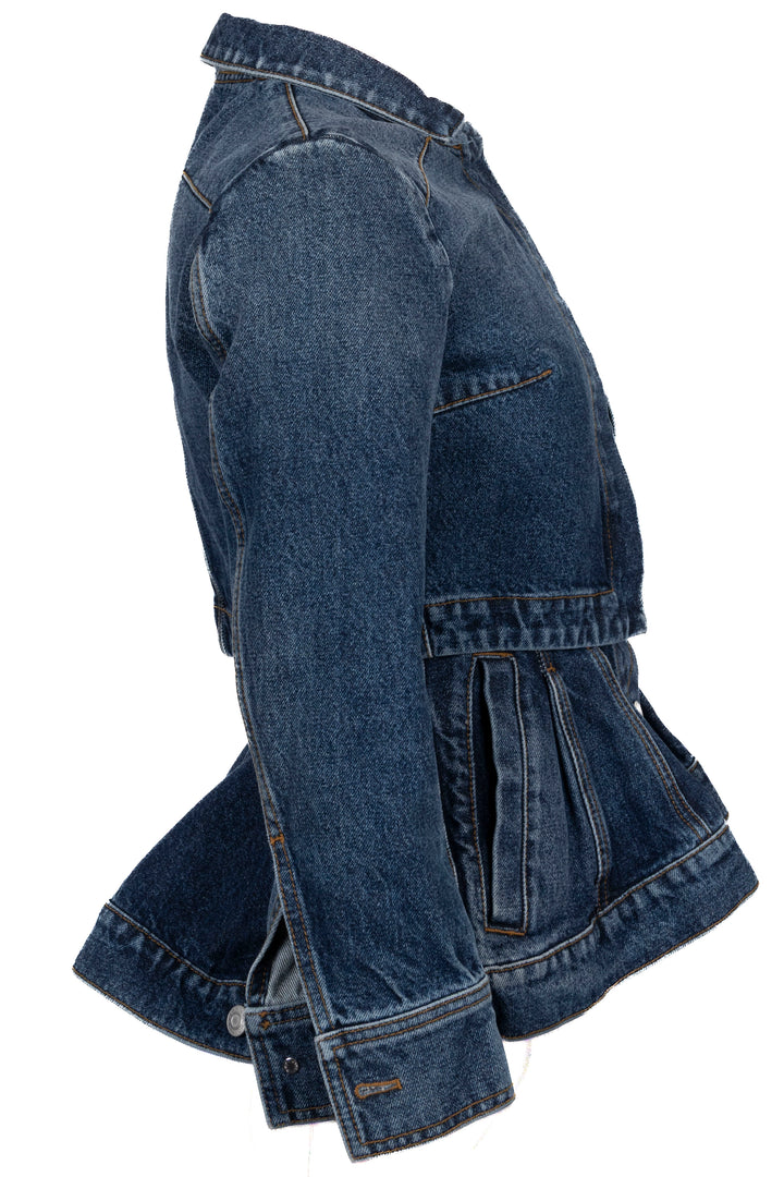 ALEXANDER MCQUEEN Layered Jacket Denim Blue