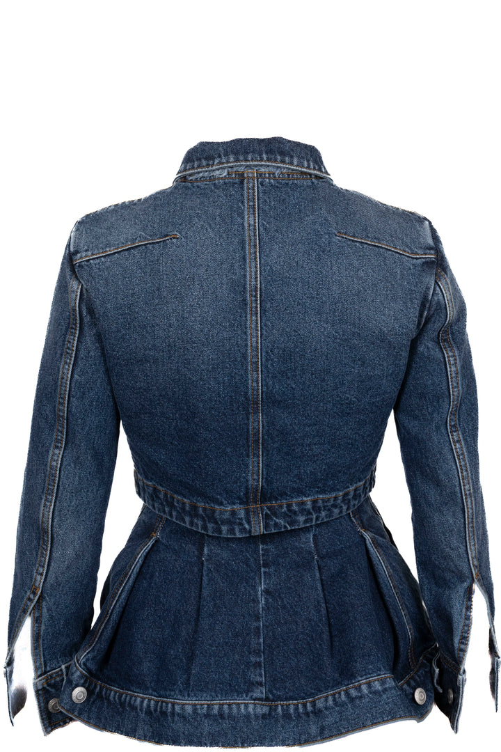 ALEXANDER MCQUEEN Layered Jacket Denim Blue