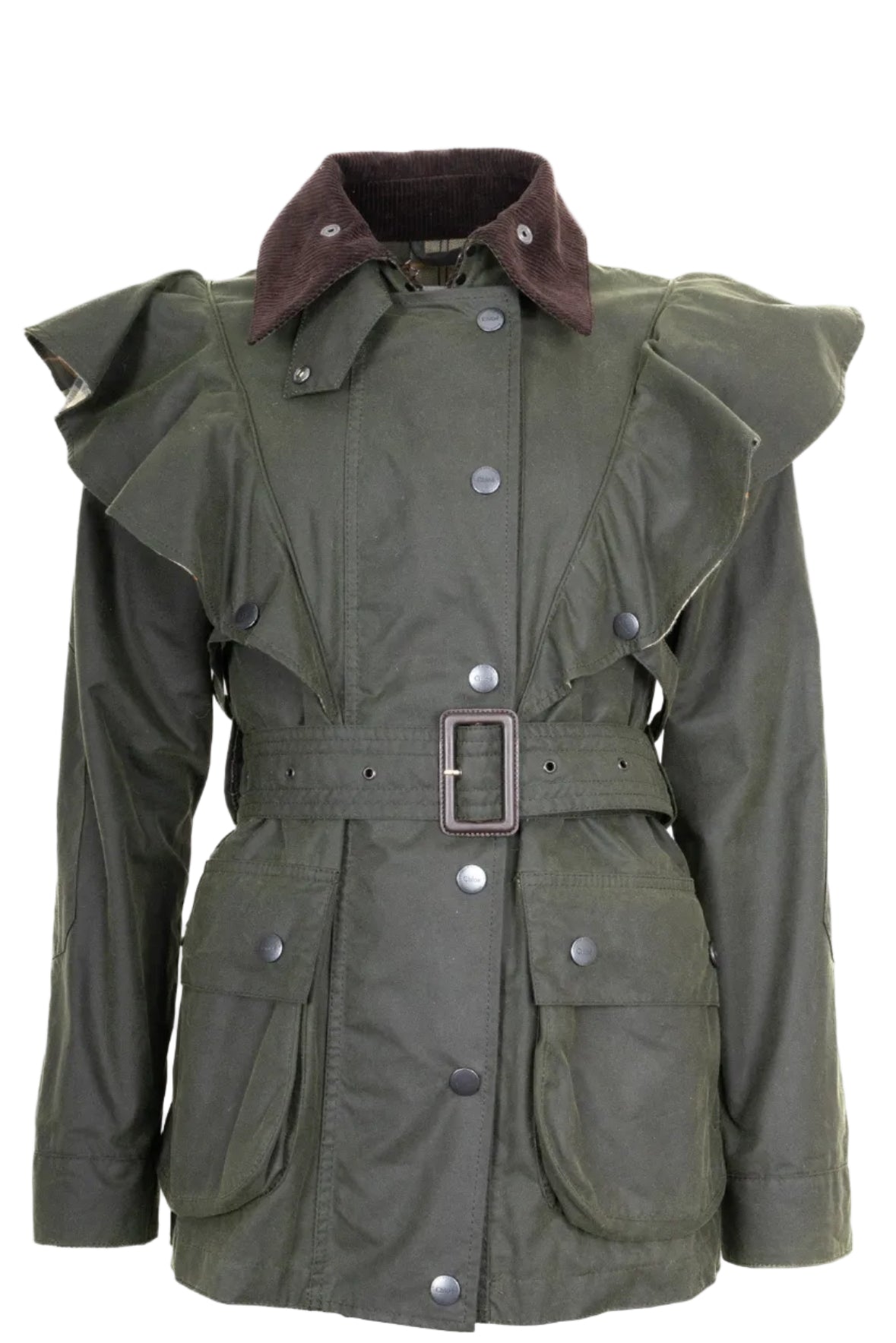 CHLOÉ X BARBOUR Dustyn Wax Jacket Green – REAWAKE