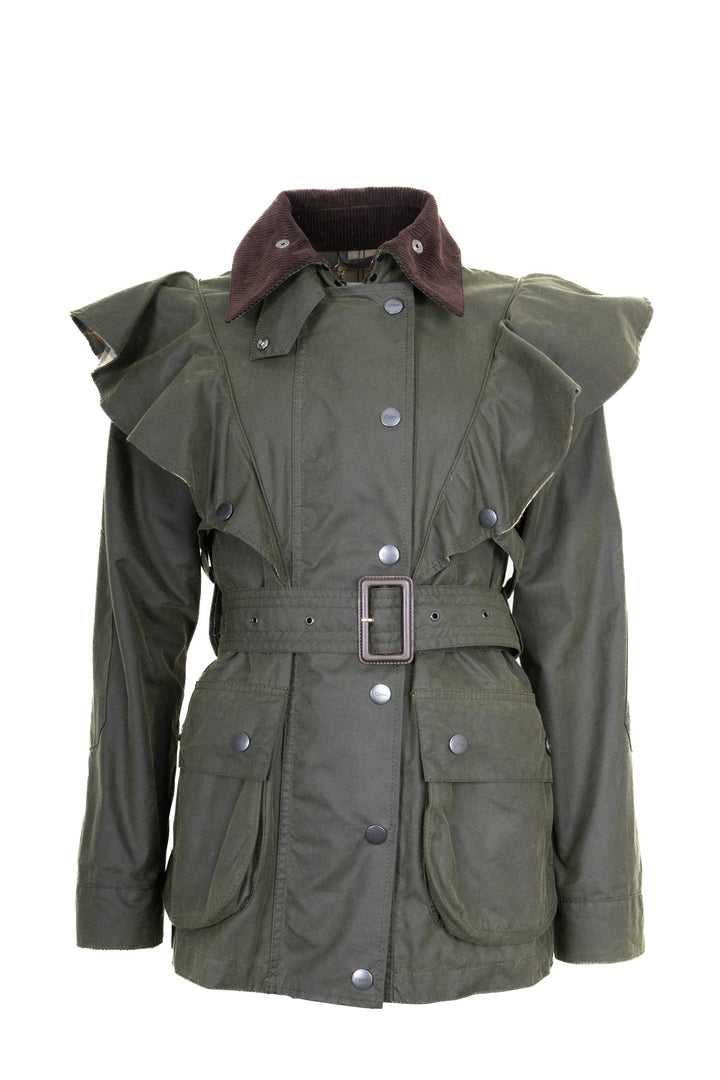 CHLOÉ X BARBOUR Dustyn Wax Jacket Green