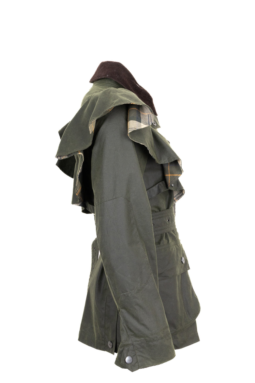 CHLOÉ X BARBOUR Dustyn Wax Jacket Green