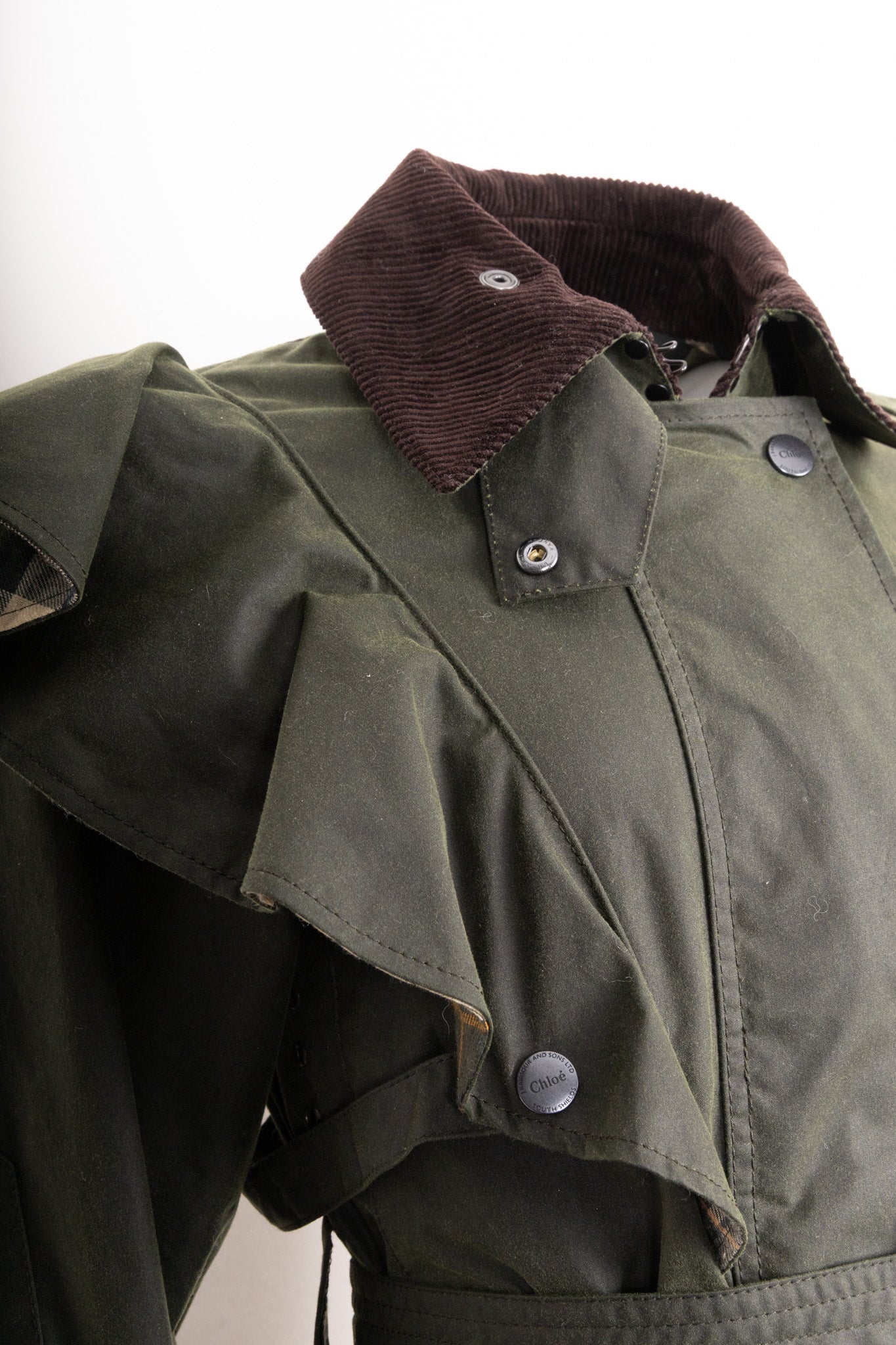 CHLOÉ X BARBOUR Dustyn Wax Jacket Green – REAWAKE
