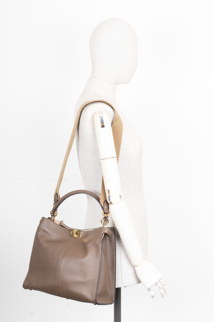 Sac FENDI Peekaboo X-Lite Medium marron