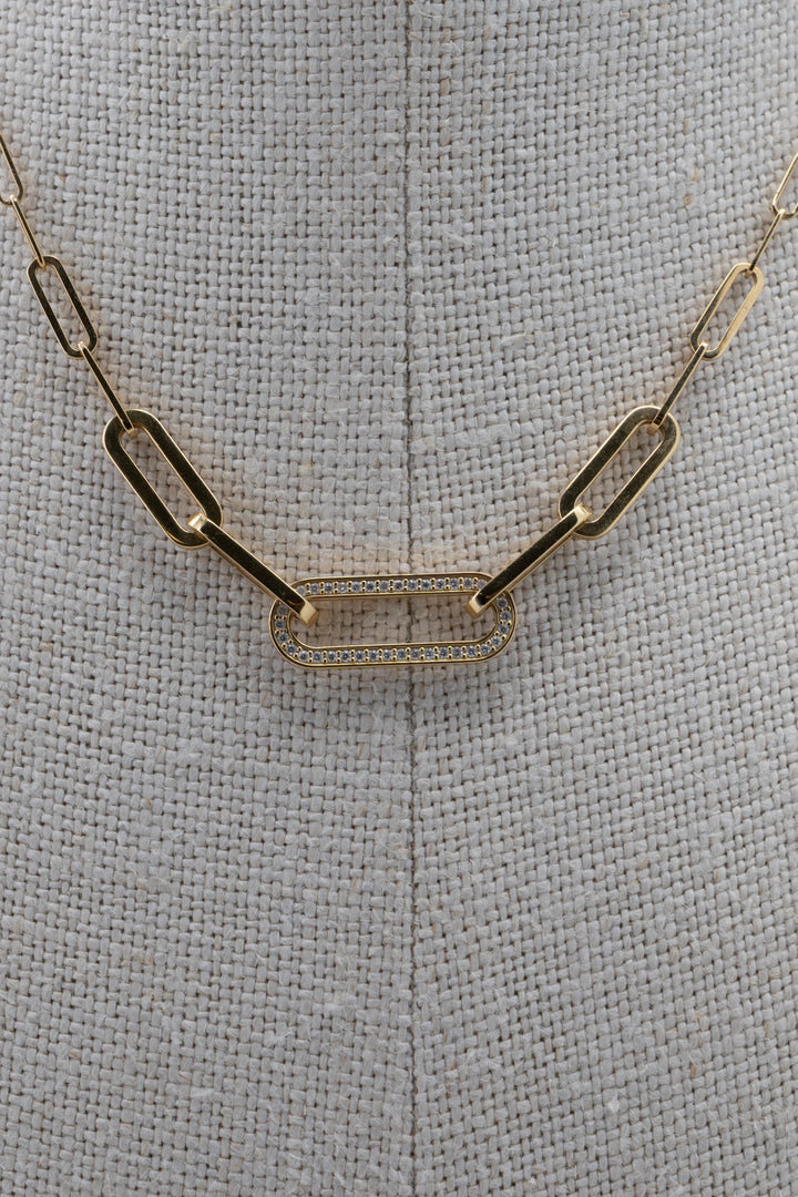 DINH VAN Maillon Necklace Medium Diamonds Gold