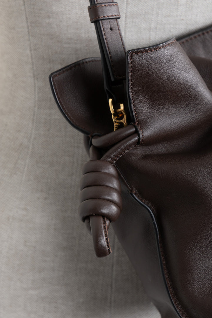 LOEWE Flamenco Drawstring Bag Chocolate