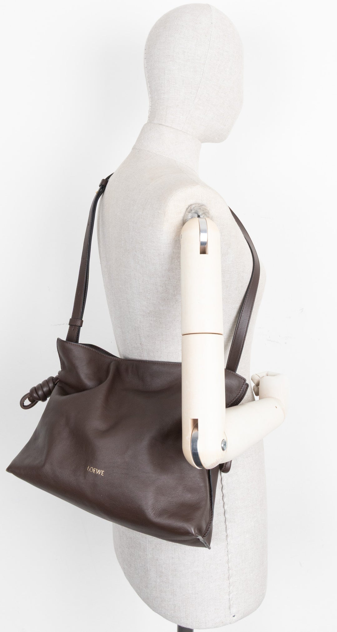 LOEWE Flamenco Drawstring Bag Chocolate