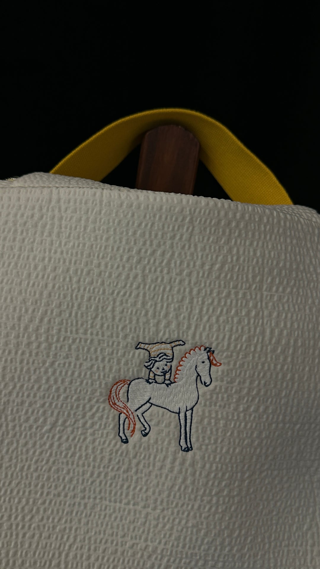 HERMÈS Unicorn Pouch Seesucker White