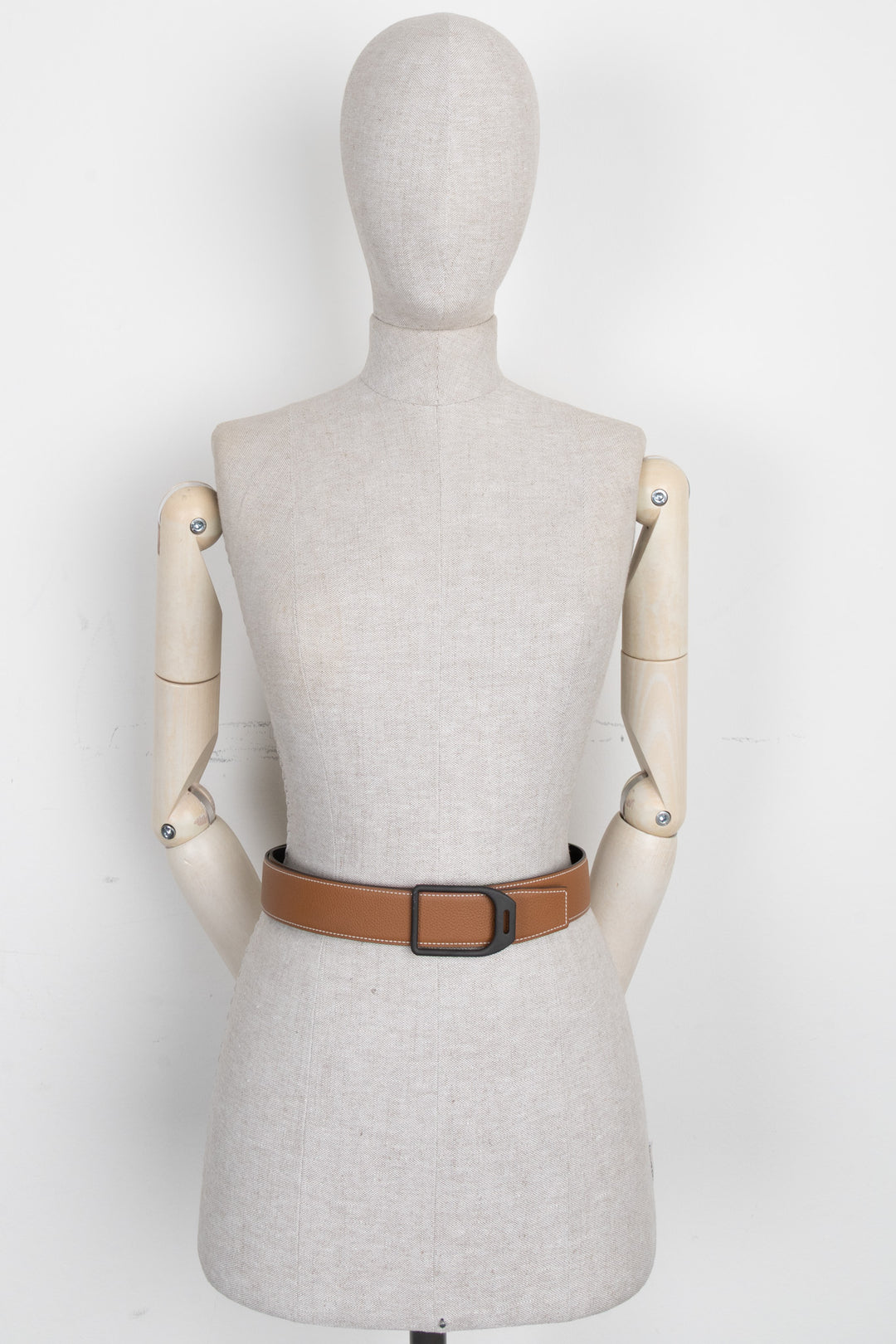 HERMÈS Jockey Belt 38mm Epsom Gold Noir