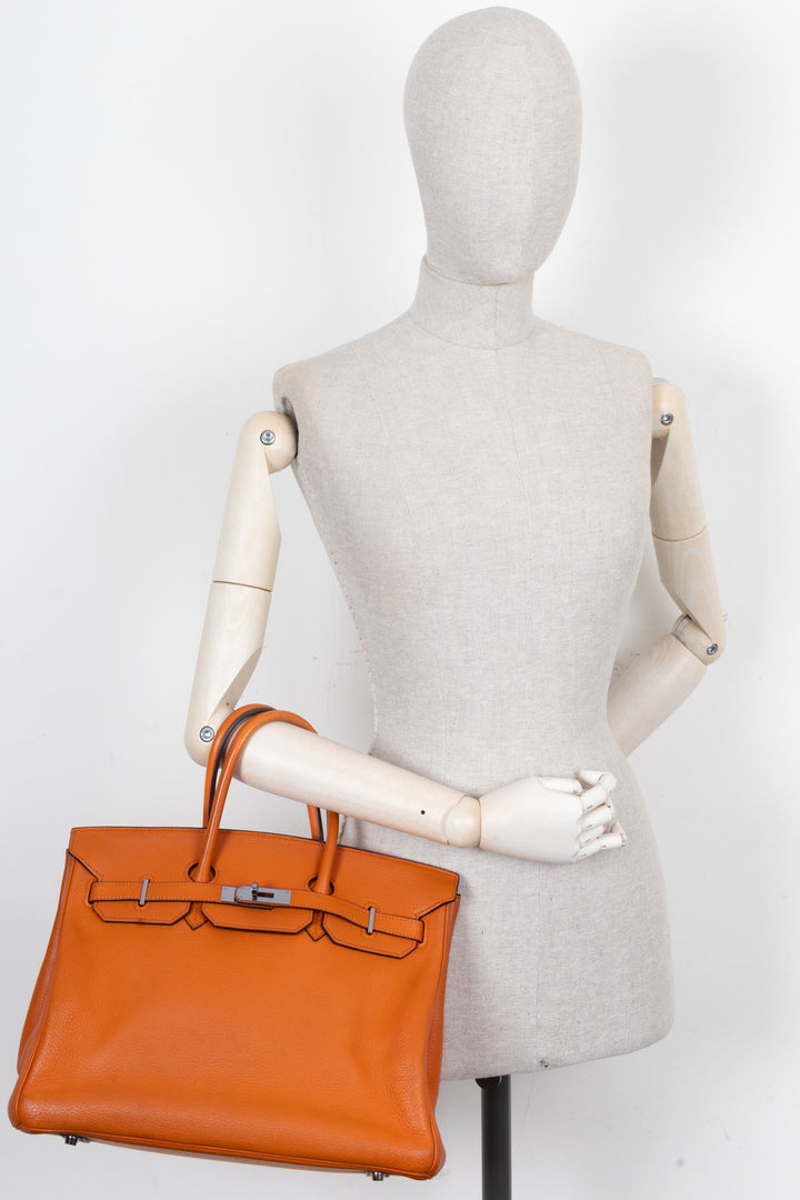 HERMÈS Birkin 35 Retourne Togo Orange