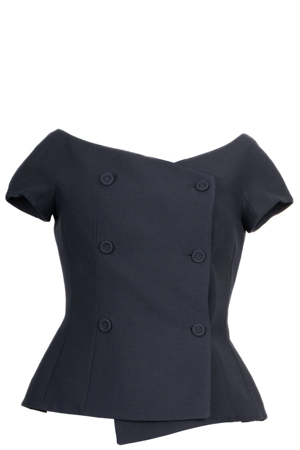 CHRISTIAN DIOR Veste Bar Épaules Dénudées Noir