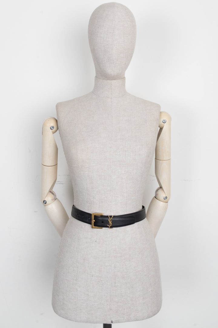 SAINT LAURENT Ceinture Cassandre Noir