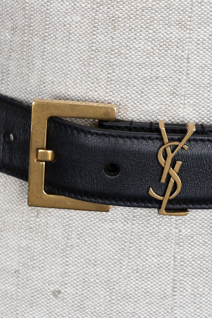 SAINT LAURENT Ceinture Cassandre Noir
