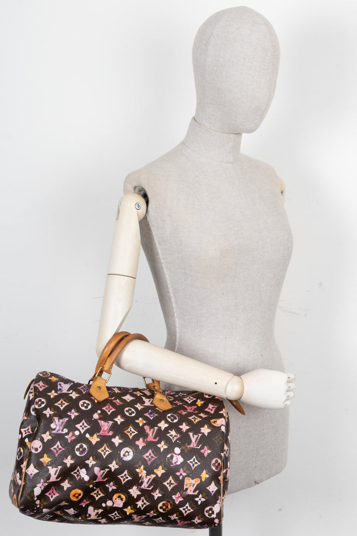 LOUIS VUITTON Speedy 35 Richard Prince Watercolor Aquarelle