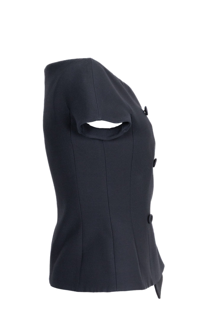 CHRISTIAN DIOR Off Shoulder Bar Jacket Black