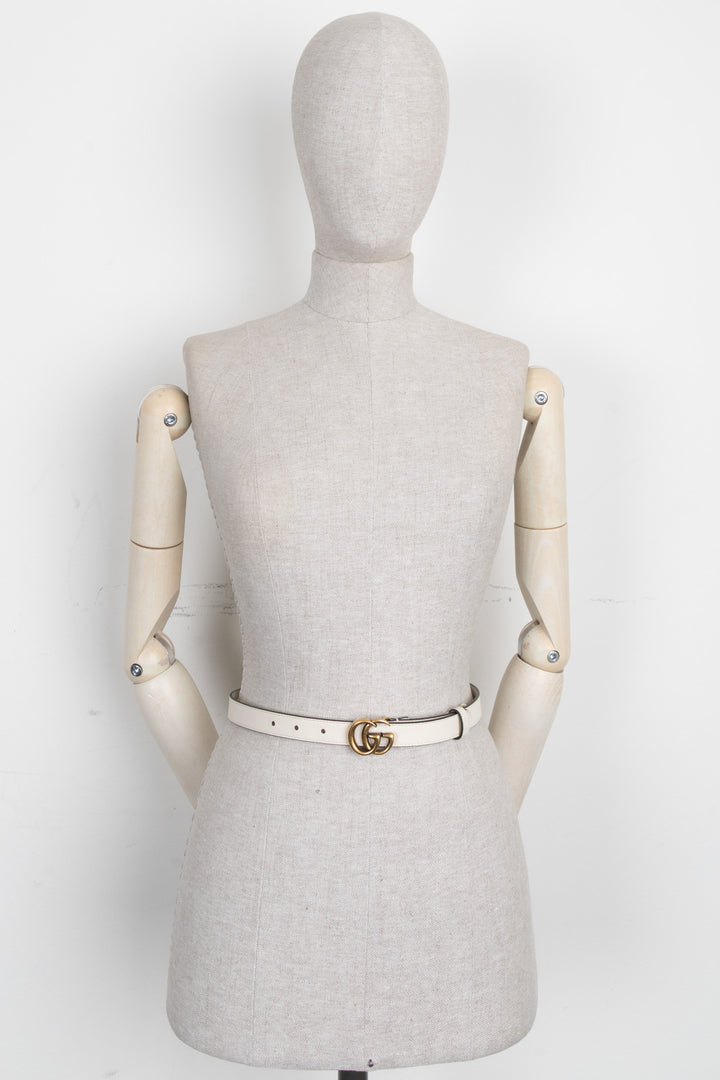 Ceinture GUCCI Marmont fine ivoire