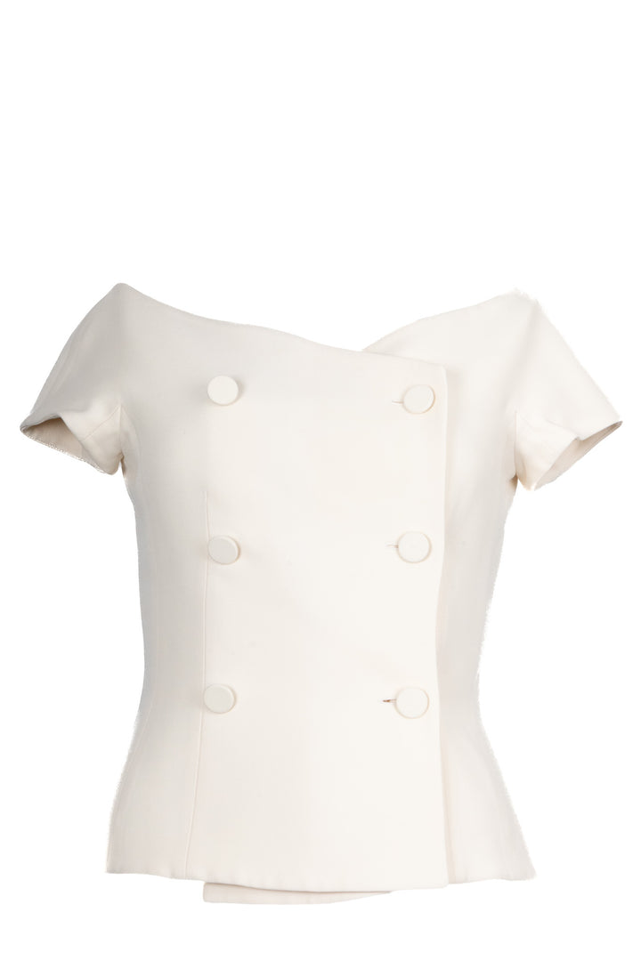 CHRISTIAN DIOR CHRISTIAN DIOR Off Shoulder Bar Jacket Ivory