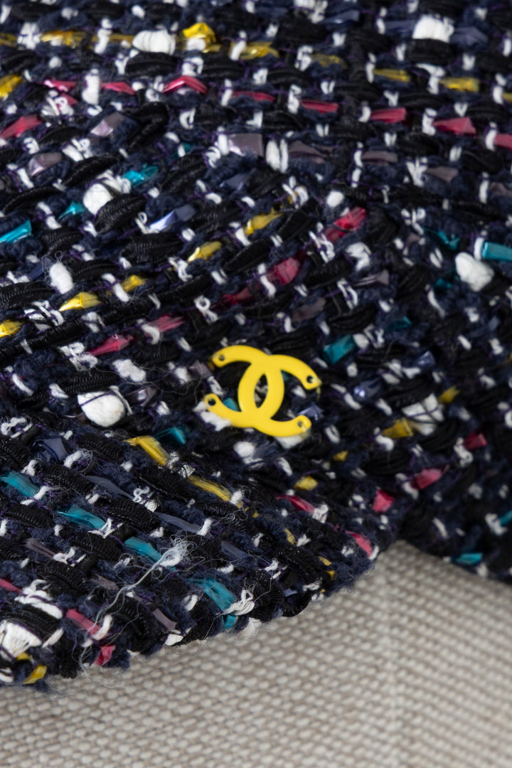CHANEL CC Tweed Bleu