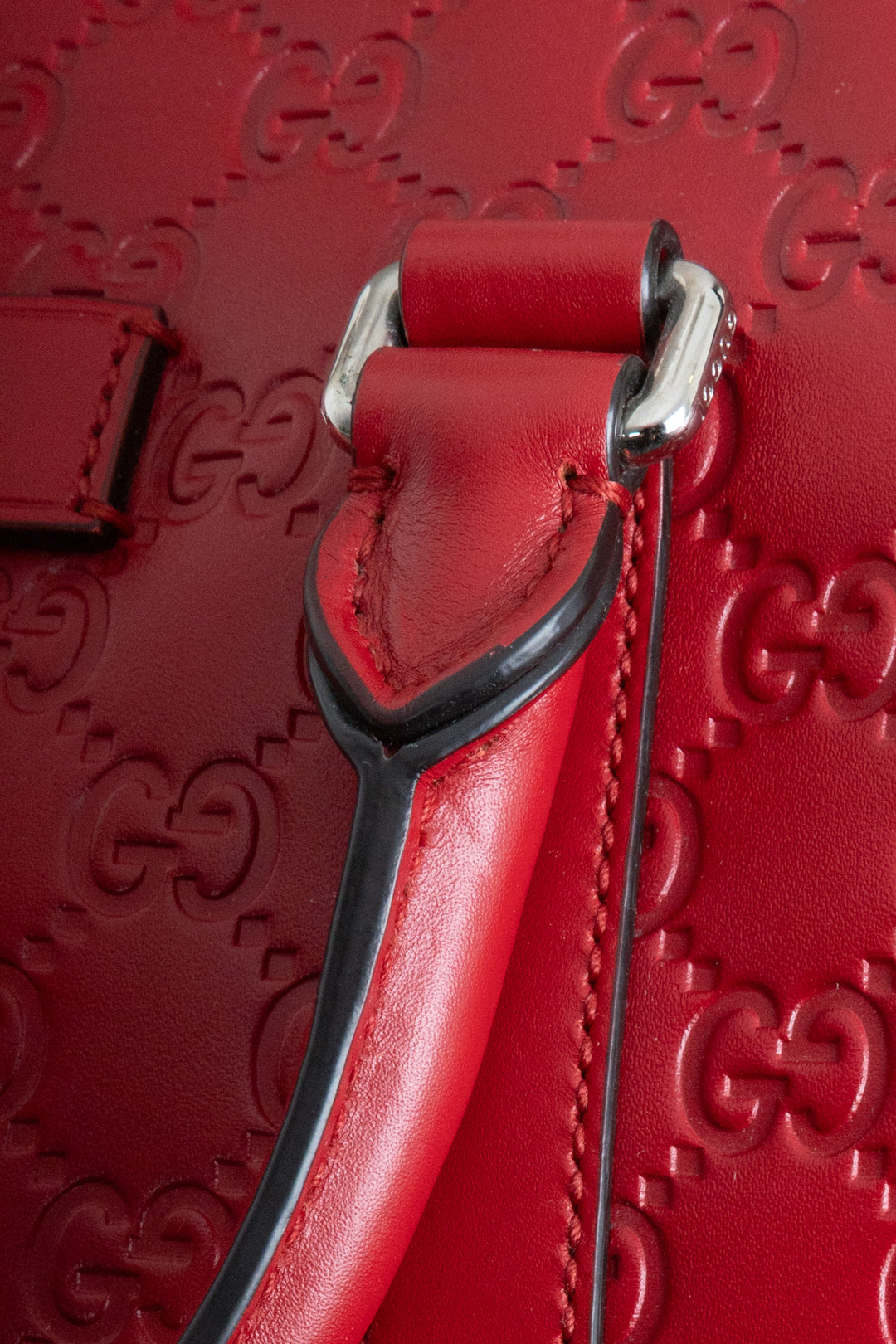 GUCCI Briefcase Guccissima Red