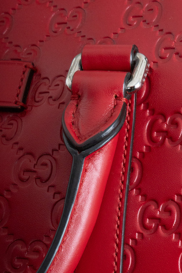 GUCCI Briefcase Guccissima Red
