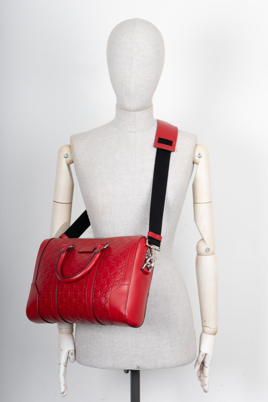 GUCCI Briefcase Guccissima Red