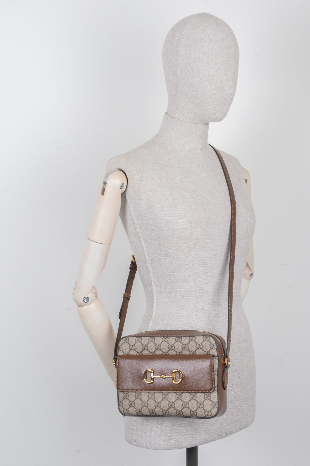 GUCCI Horsebit 1955 Small Shoulder Bag Supreme Canvas