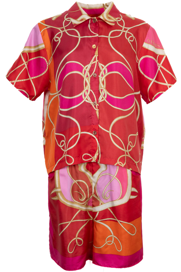 REAWAKE ATELIER Hermès Silk Two-Piece Orange Pink