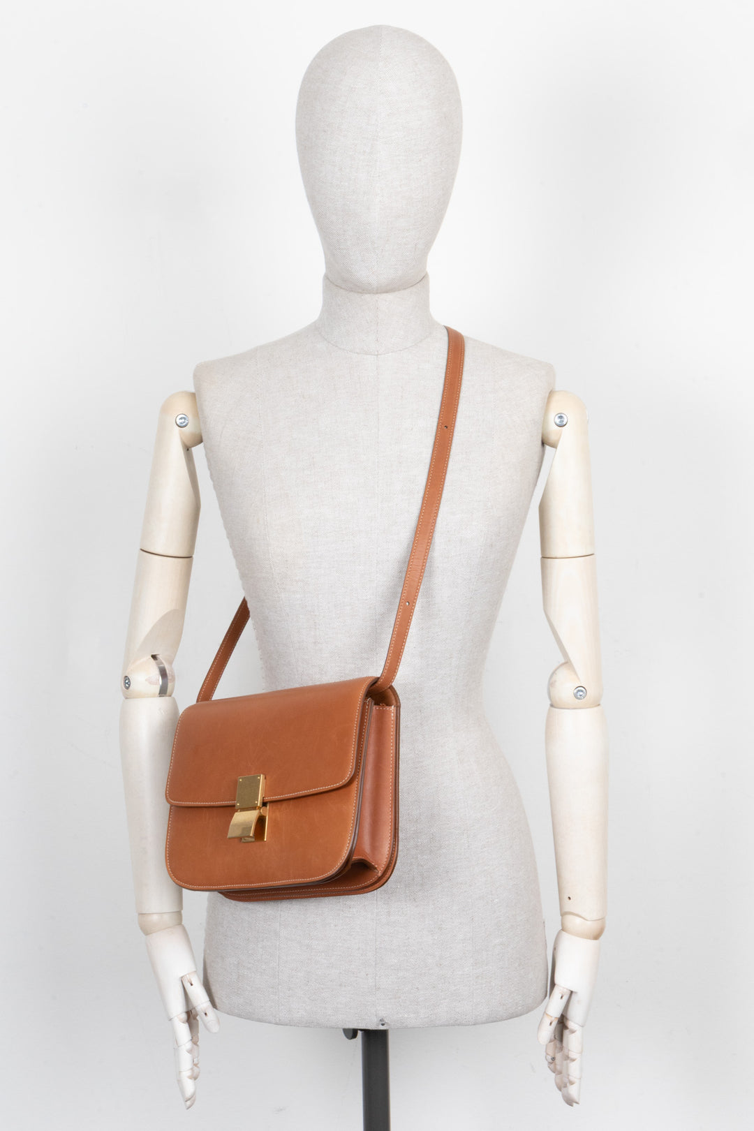 CELINE Classic Medium Box Bag Tan