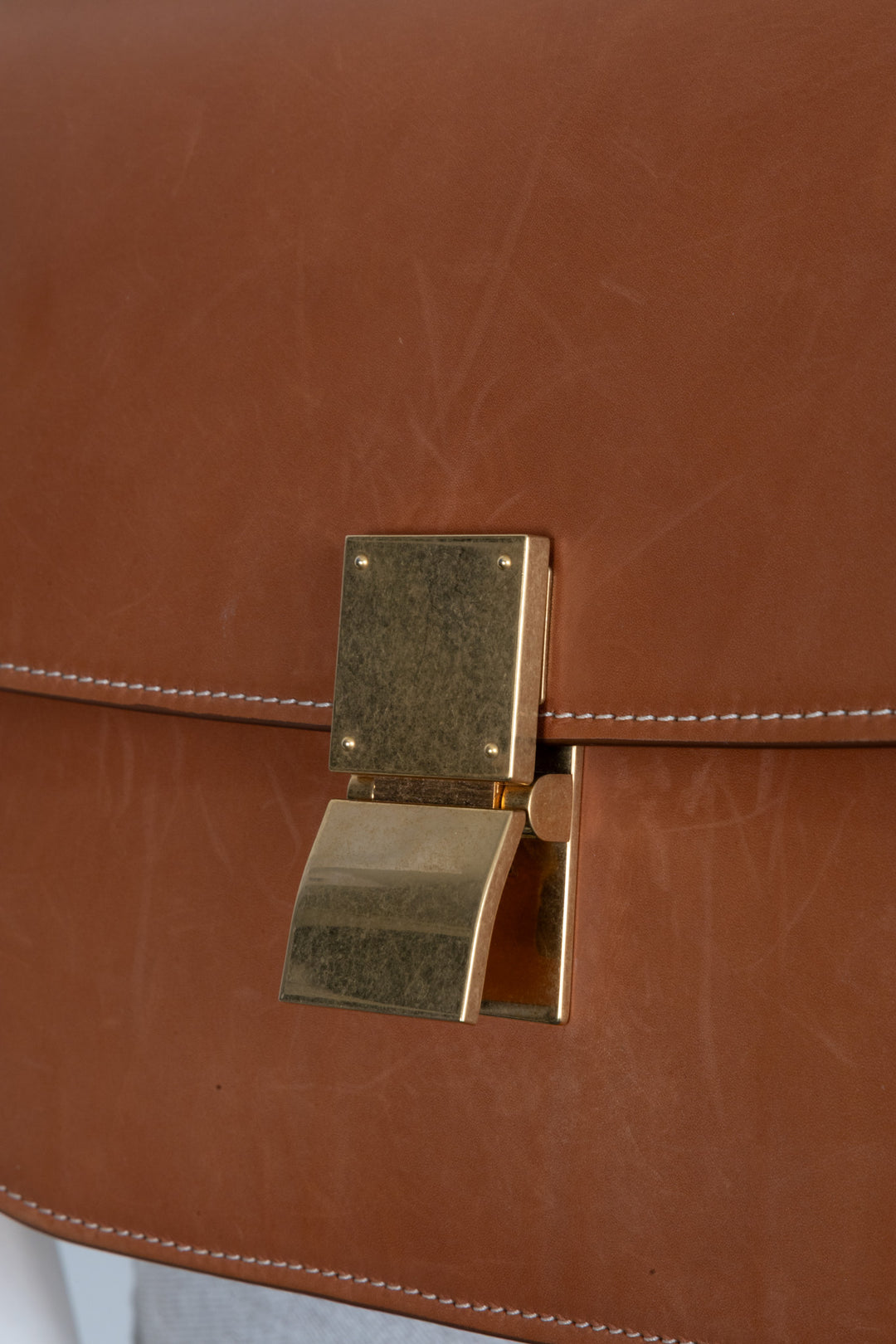 CELINE Classic Medium Box Bag Tan