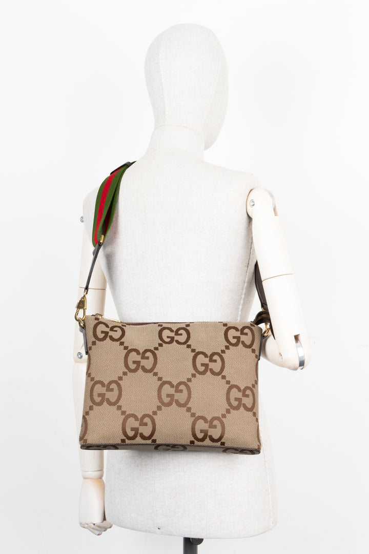 GUCCI Jumbo GG Messenger Bag Brown