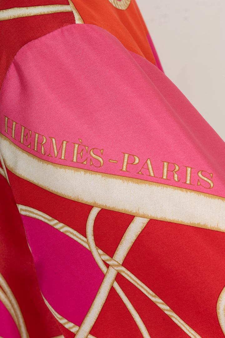 REAWAKE ATELIER Hermès Silk Two-Piece Orange Pink
