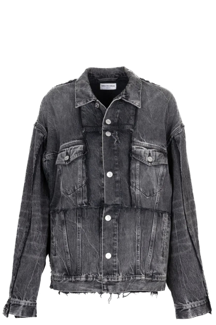 BALENCIAGA 2022 Veste en jean oversize noire