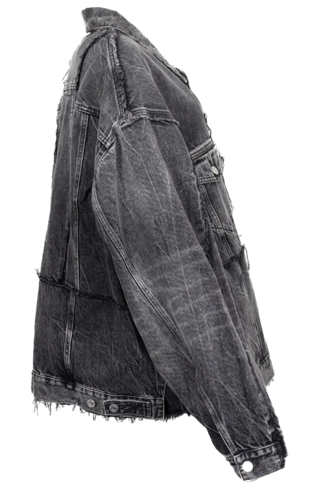 BALENCIAGA 2022 Veste en jean oversize noire