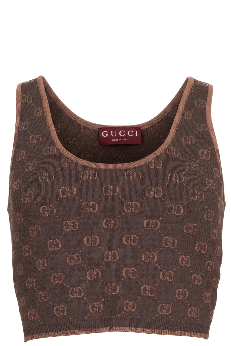 GUCCI GG Tank Top Brown